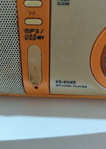 Turuncu Renkli Müzik Sistemi - Görsel 8