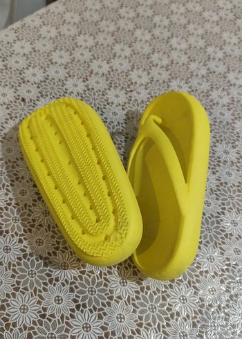 Sarı Kadın Platform Terlik Velcro - Görsel 6