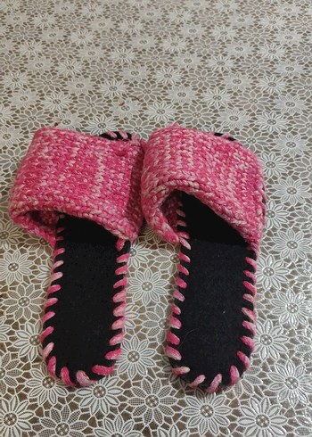 Renkli Örgü Kadın Terlik Stiletto Topuklu - Görsel 2