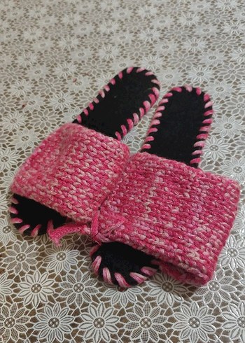 Renkli Örgü Kadın Terlik Stiletto Topuklu - Görsel 4