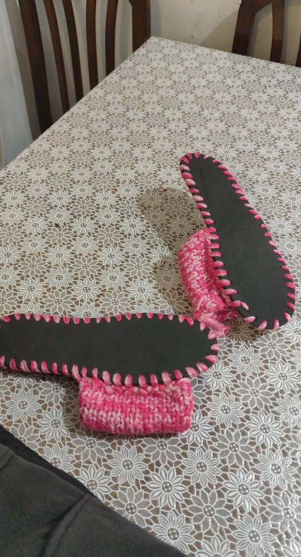 Renkli Örgü Kadın Terlik Stiletto Topuklu - Görsel 5