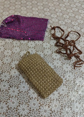 Renkli Nakışlı Bohem Örgü Çapraz Çanta - Görsel 6