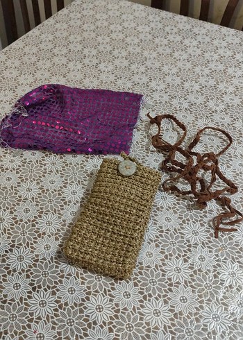 Renkli Nakışlı Bohem Örgü Çapraz Çanta - Görsel 3