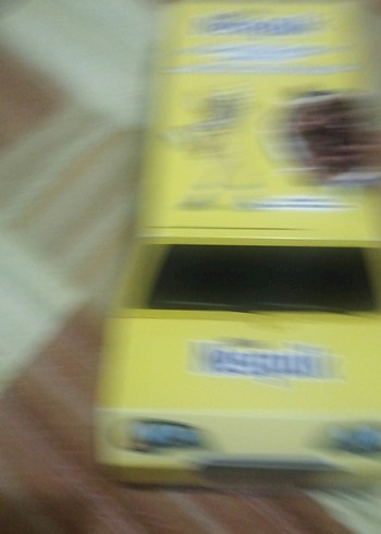  Beden Parlak Sarı Nesquik Oyuncak Araba. Tahta