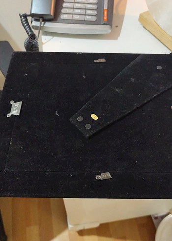 Bej Çiçek Desenli Gri Çerçeve - Görsel 6