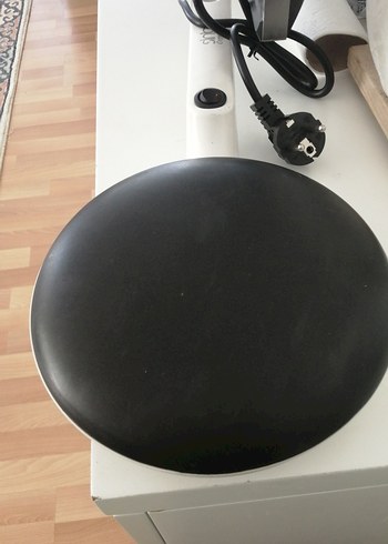 Yuvarlak Siyah Mouse Pad. Krep makıne calısıyor - Görsel 3