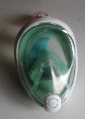 Renkli Turkuaz Yüzme Maskesi Velcro Bantlı - Görsel 5