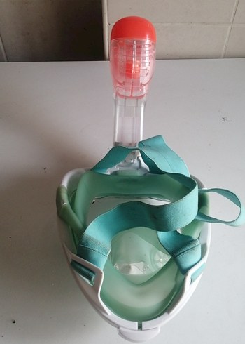 Renkli Turkuaz Yüzme Maskesi Velcro Bantlı - Görsel 2