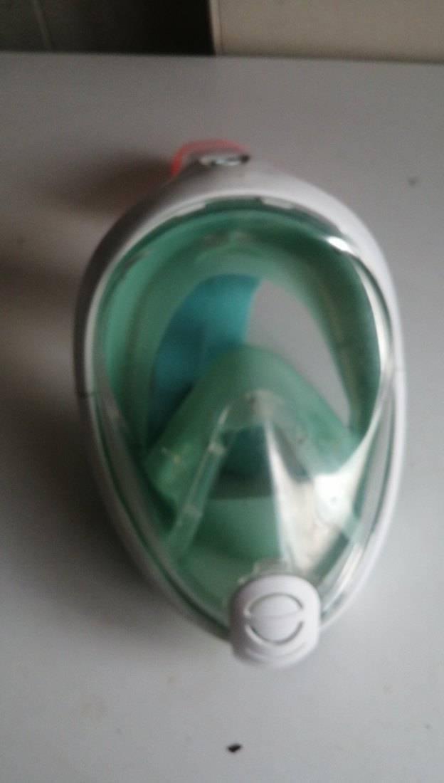 Renkli Turkuaz Yüzme Maskesi Velcro Bantlı - Görsel 5