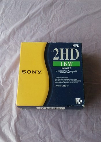 Sony 2HD IBM Formatlı Sarı Disket