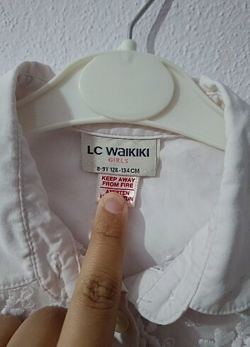 8 Yaş Beden beyaz Renk Kız çocuk gömlek