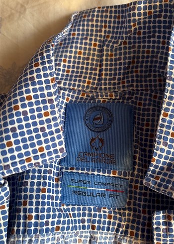 Erkek Lacivert Keten Düğmeli Gömlek - Görsel 2