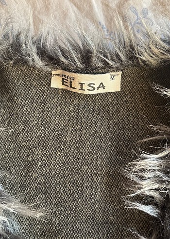 Kadın Gri Uzun Kürklü Bohem Yelek - Görsel 3