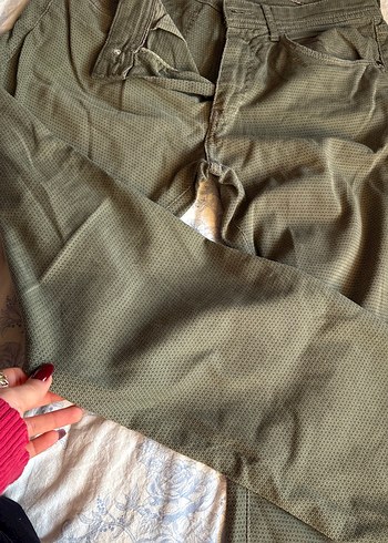 Düğmeli Salaş Kesim Erkek Pantolon - Görsel 2