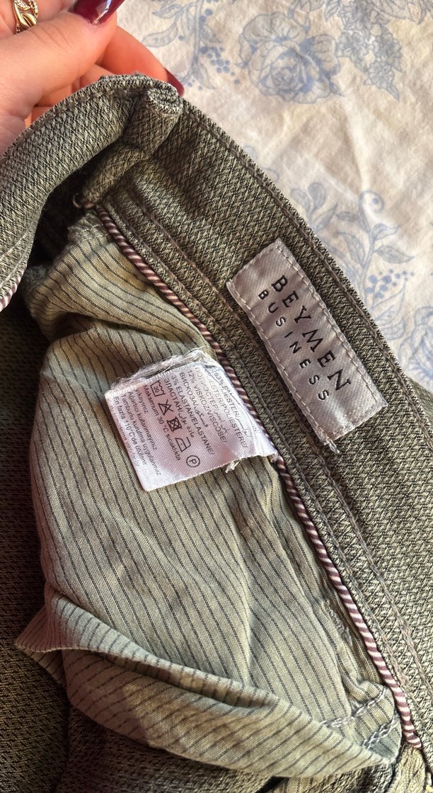 Düğmeli Salaş Kesim Erkek Pantolon - Görsel 3