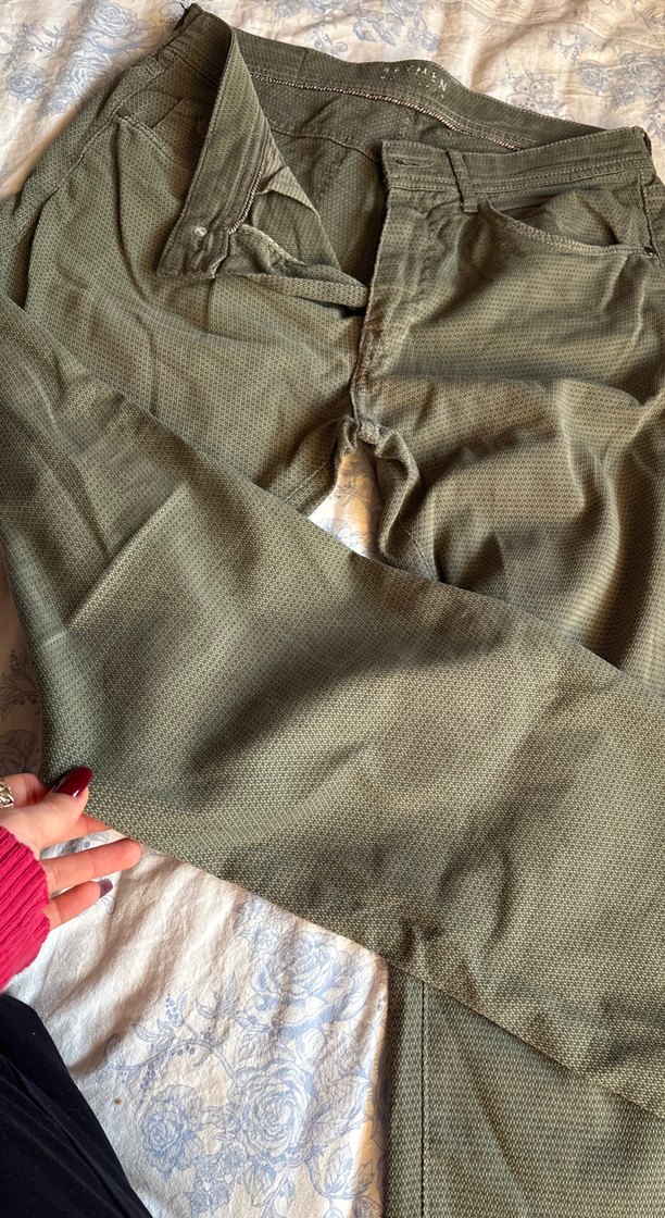 Düğmeli Salaş Kesim Erkek Pantolon - Görsel 2