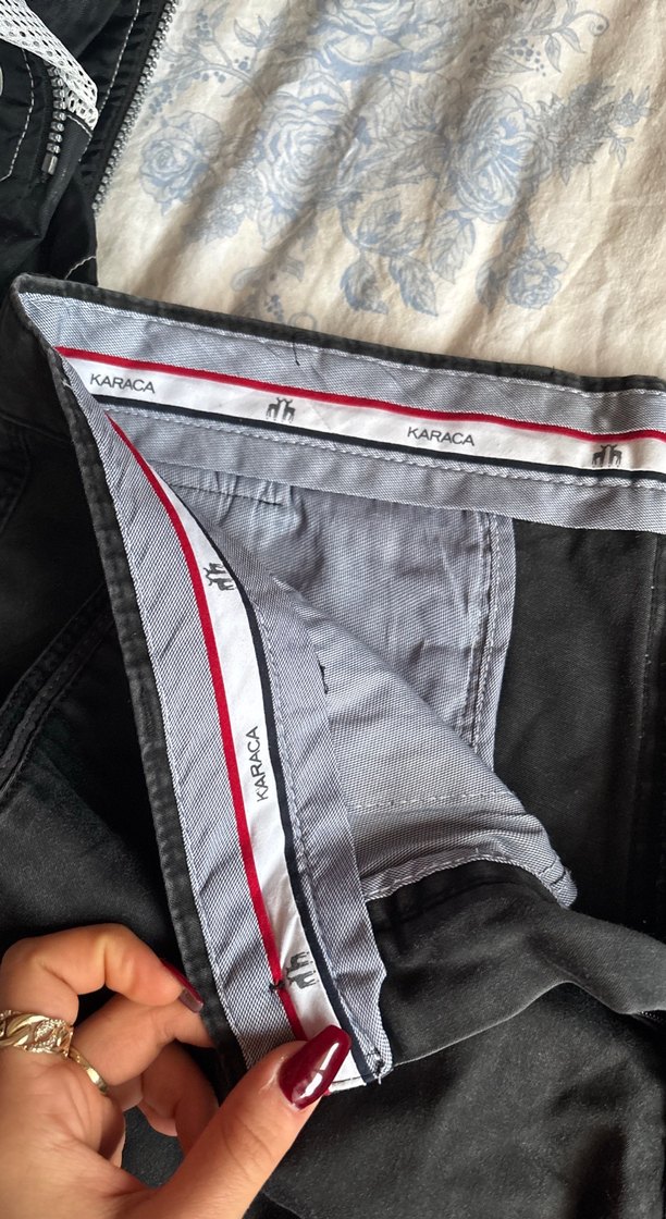 Gri Erkek Denim Pantolon, Düğmeli, Regular Fit - Görsel 2