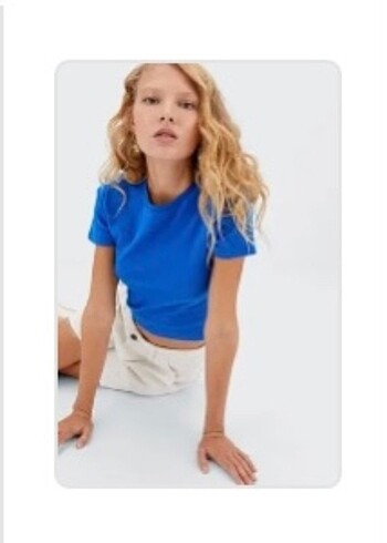 s Beden Stradivarius Kısa Kollu Crop T-shirt