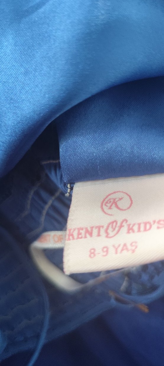 Koyu Mavi Askılı Uzun Abiye Elbise - Görsel 4