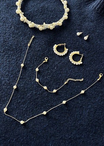 Accessorize Boncuk Detayli Altin Renkli Kadin Taki Seti