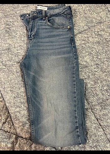 s Beden gri Renk Gri Tie-Dye Kadın Denim Pantolon