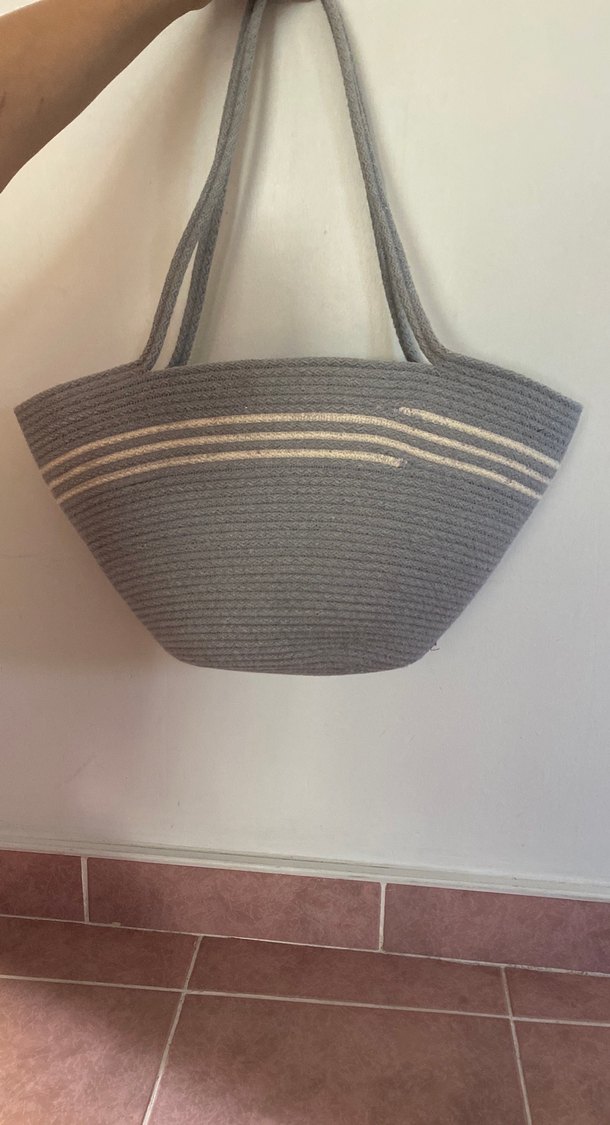 Gri Bohem Kadın Plaj Çantası - Görsel 2