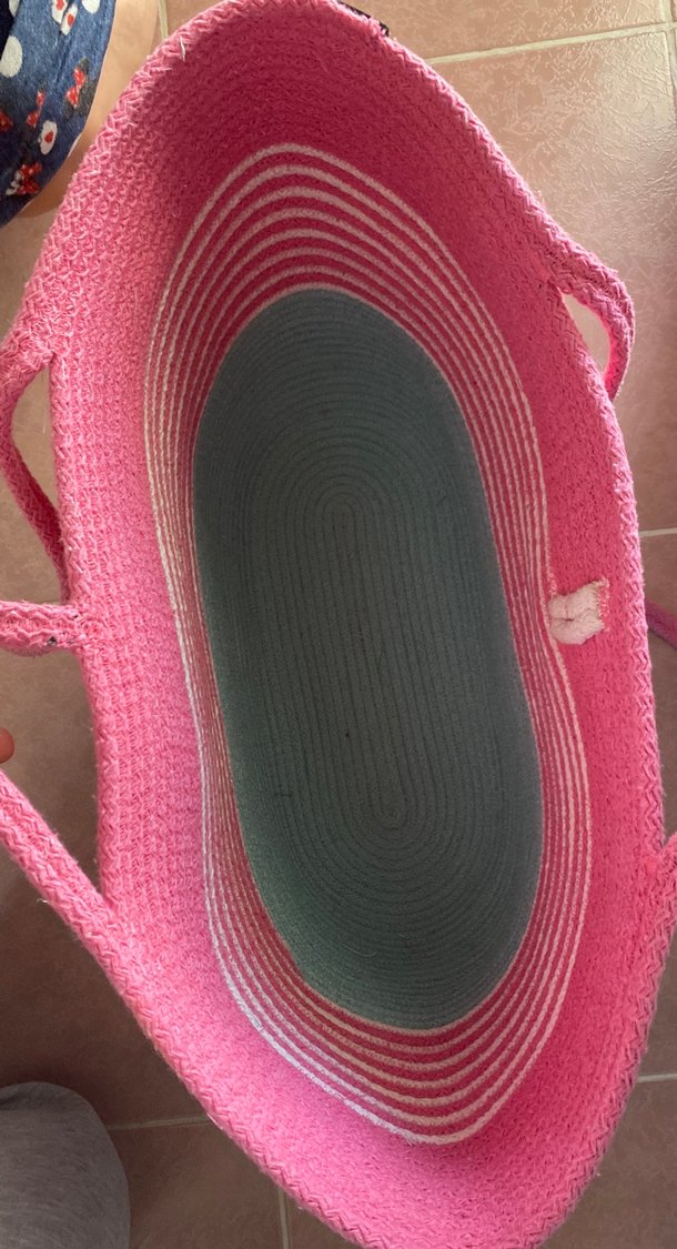 Pembe Örgü Plaj Çantası - Görsel 4