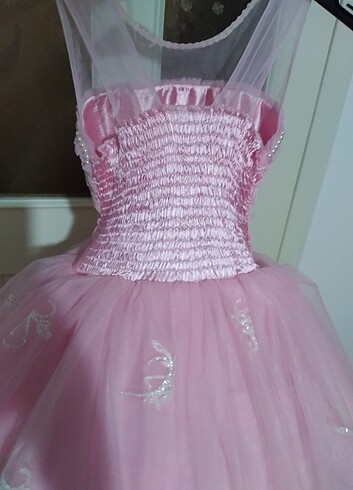 Zara Şeker pembesi prenses kostümü kız çocuk gelinlik 