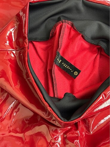 Yüksek Bel Rugan Tayt - Görsel 4