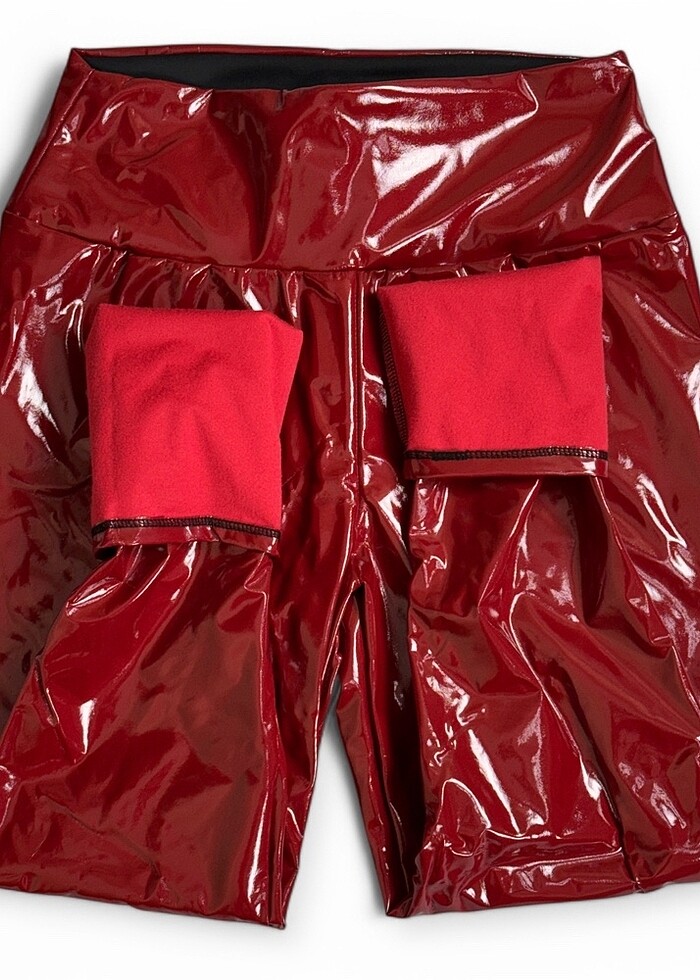 Yüksek Bel Rugan Tayt - Görsel 3