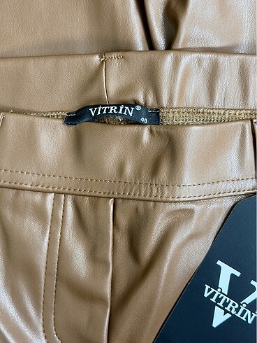 Vitrin Taba Deri Pantolon - Görsel 6