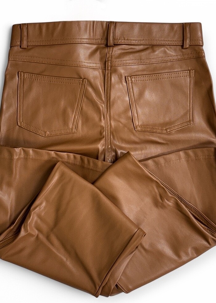 Vitrin Taba Deri Pantolon - Görsel 5