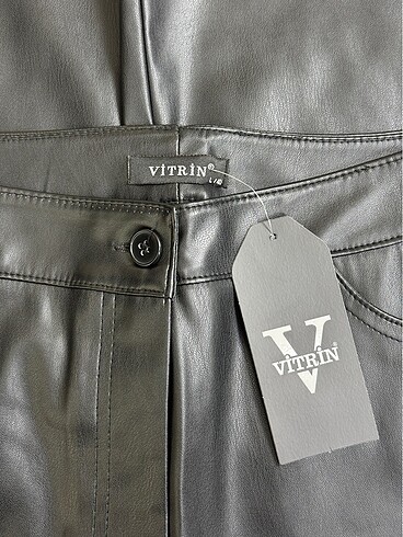 Vitrin Siyah Deri Pantolon - Görsel 6