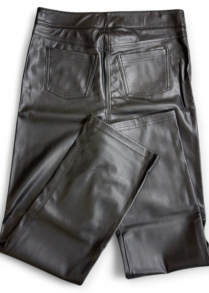 Vitrin Siyah Deri Pantolon - Görsel 5