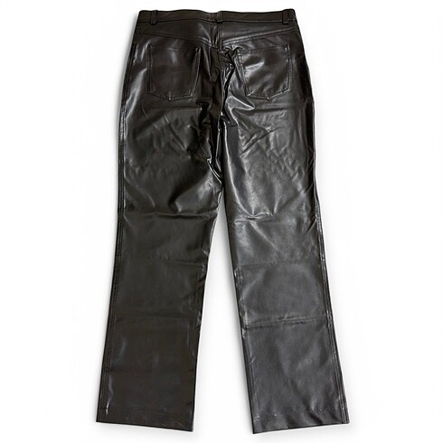 Siyah Deri Pantolon - Görsel 2