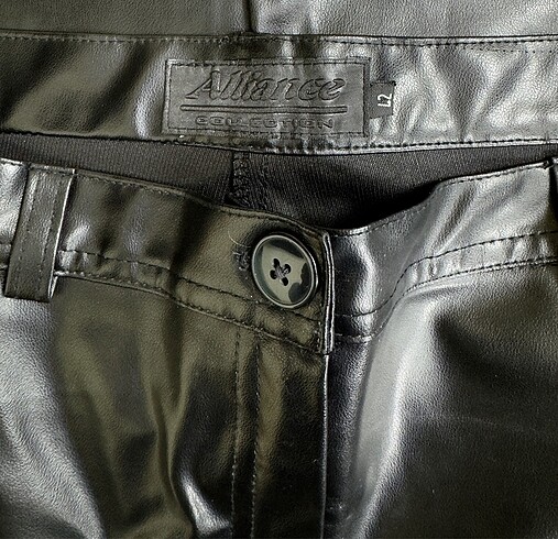 Siyah Deri Pantolon - Görsel 5