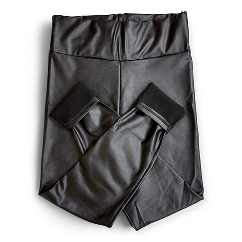 Ambar Yüksek Bel Deri Tayt - Görsel 3