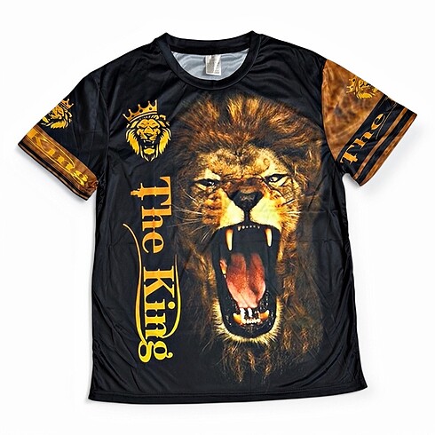 3D Full Baskı The King T-Shirt