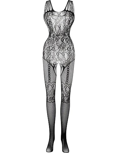 universal Beden siyah Renk 4'lü Set Sexy Vücut Çorabı