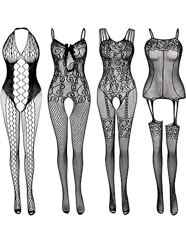 4'lü Set Sexy Vücut Çorabı
