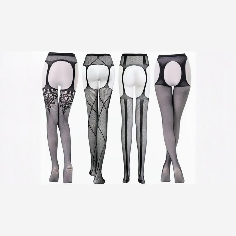 4'lü Set Sexy Jartiyer Vücut Çorabı - Görsel 2