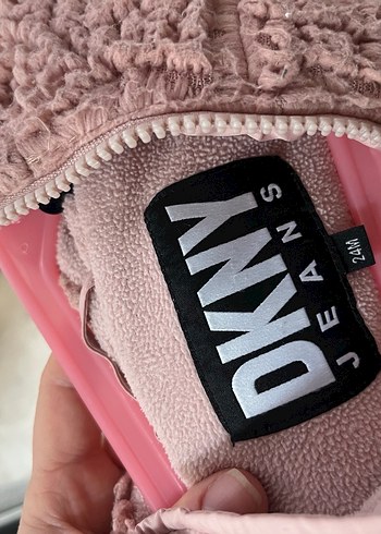 Dkny Kız Çocuk pembe Kürklü Mont - Görsel 4