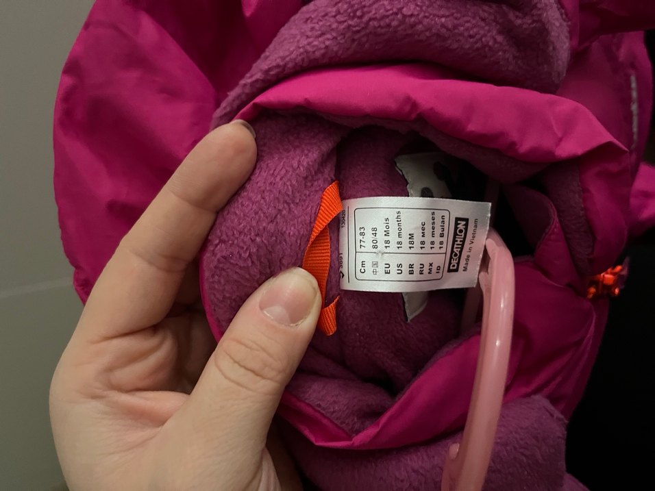 Kız Bebek pembe Fermuarlı Tulumu - Görsel 3