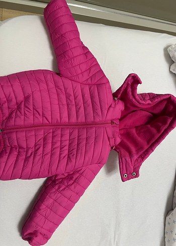 Parlak Pembe Kız Çocuk Mont - Görsel 4