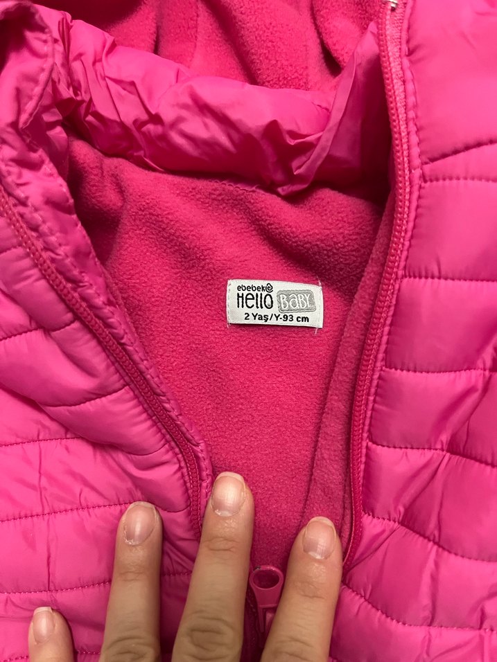 Parlak Pembe Kız Çocuk Mont - Görsel 2