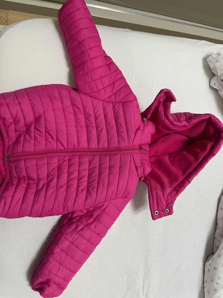 Parlak Pembe Kız Çocuk Mont - Görsel 4