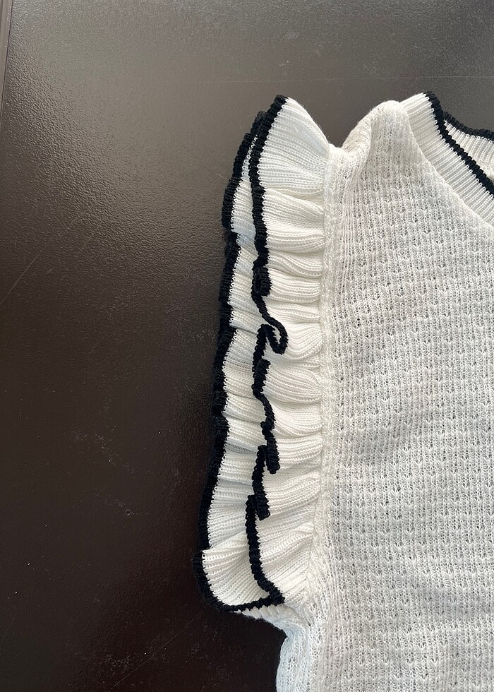 Kolları fırfırlı yazlık penye - Görsel 3