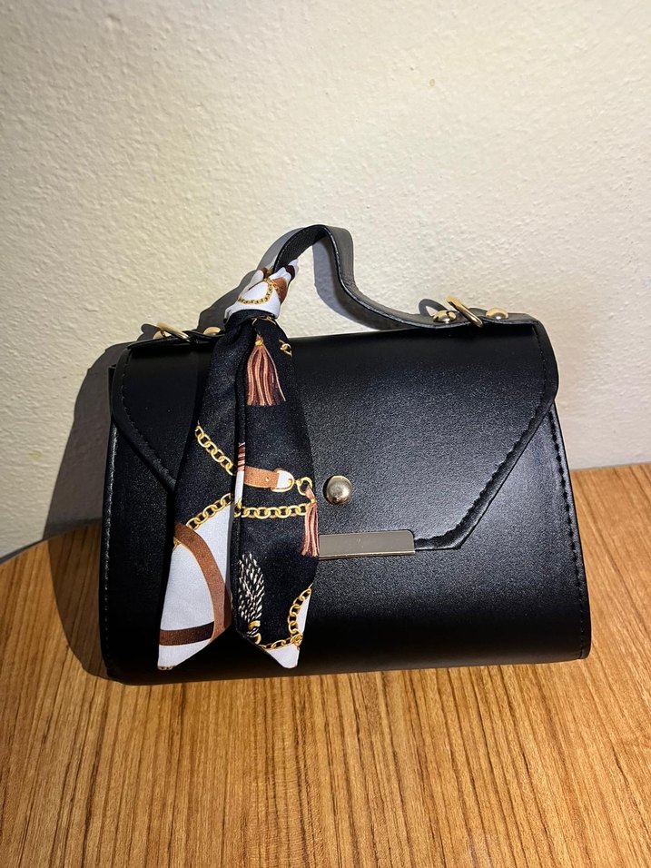 Küçük Boy Fularlı El Çantası - Görsel 2