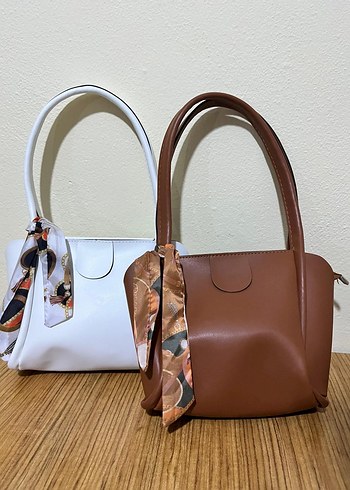 Beyaz Deri Kadın Omuz Çantası - Görsel 2