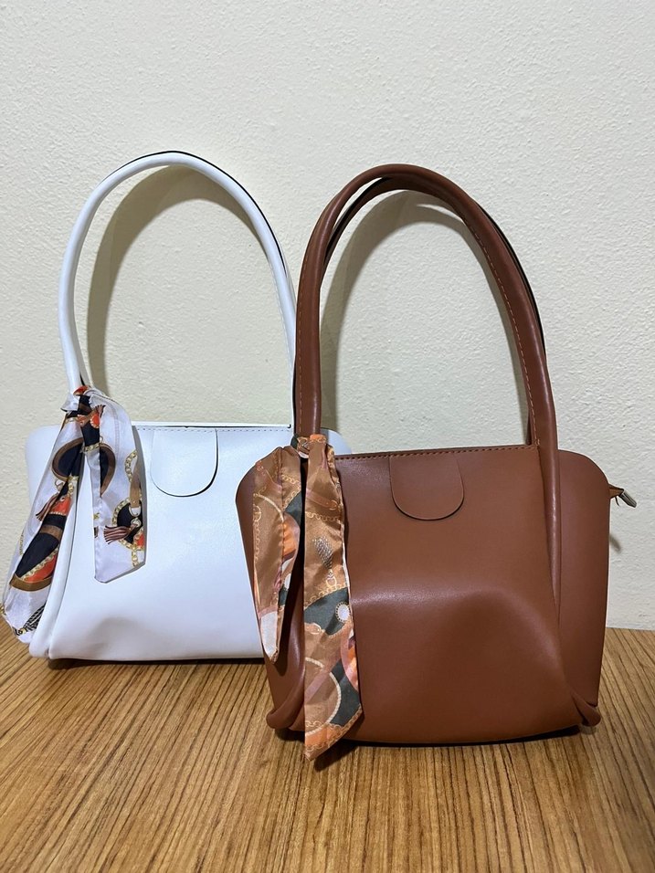 Beyaz Deri Kadın Omuz Çantası - Görsel 2